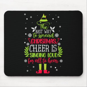 Mousepad Espalhar O Vosso Natal Está Cantando Alto Xmas Elf