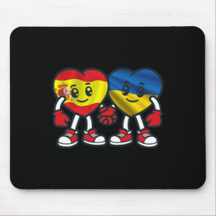 Mousepad Espanha e Ucrânia Unem Corações pela Amizade