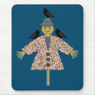 Mousepad Espantalho da Palha do Halloween e Ravens