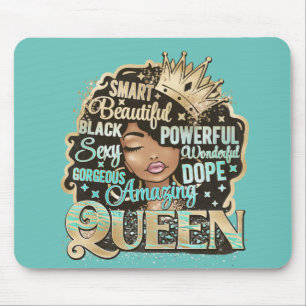 Mousepad Espantosa Rainha Melanina Mulher Sista Bling