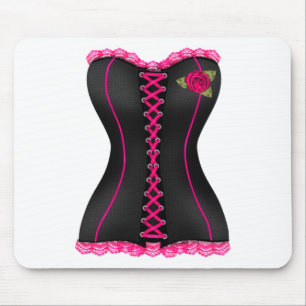 Mousepad Espartilho Rosa Preto