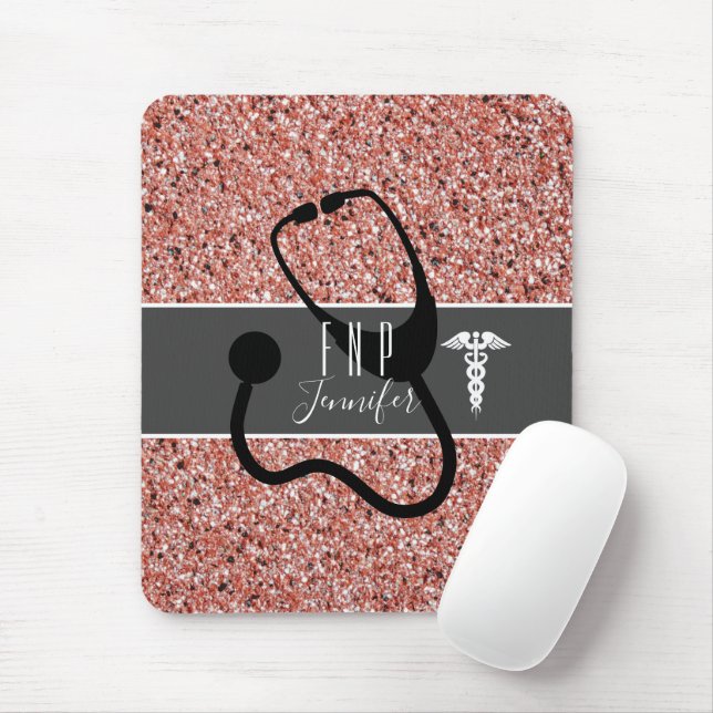 Mousepad Especialista em Enfermeira da Família Caduceus Ros (Com mouse)