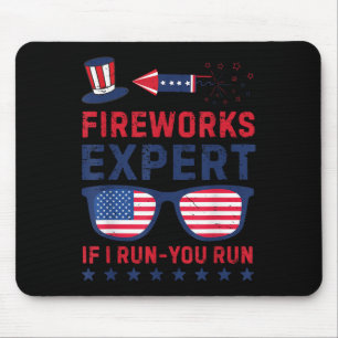 Mousepad Especialista em Fogos de Artifício - Eu Corro Você