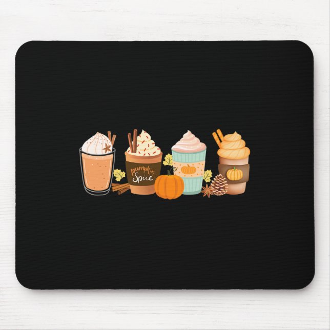 Mousepad Especiarias Quentes De Abóbora Quentes Bebidas De  (Frente)