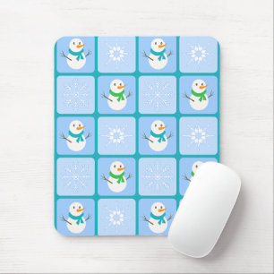 Mousepad Espelho de neve e flocos de neve com verificação d