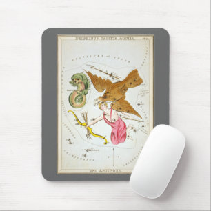 Mousepad Espelho de Urânia, Mapa Celeste Antigo de Astronom