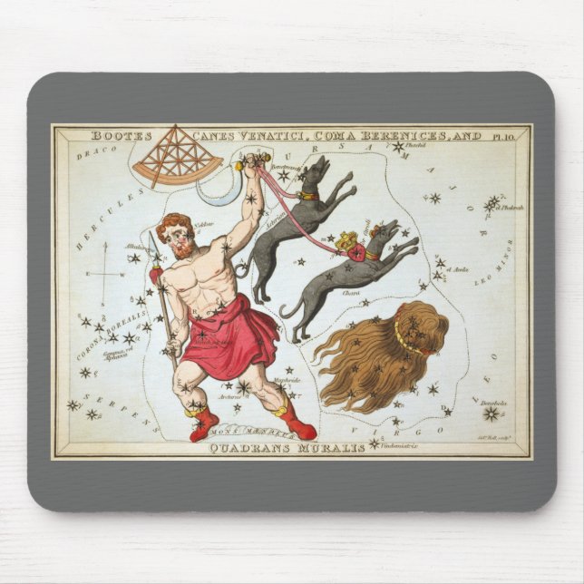 Mousepad Espelho de Urânia, Mapa Celeste de Astronomia Anti (Frente)