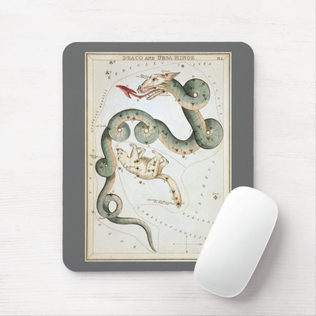 Mousepad Espelho de Urânia, Mapa Celeste de Astronomia Anti (Com mouse)