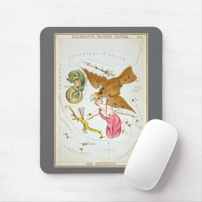 Mousepad Espelho de Urânia, Mapa Celeste de Astronomia Anti (Com mouse)