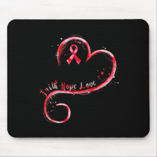 Mousepad Esperança ama Borgonha Burgundia Cérebro Aneurisma
