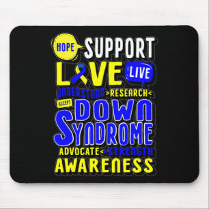 Mousepad Esperança Ama o Dia Mundial da Síndrome de Down Mu