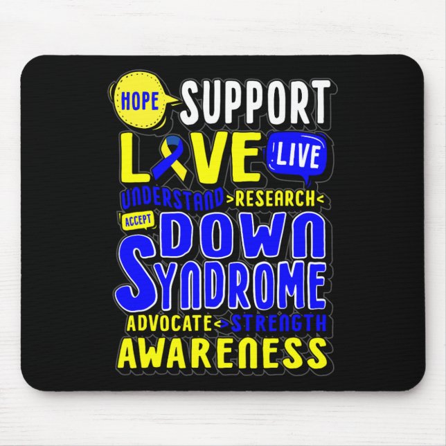 Mousepad Esperança Ama o Dia Mundial da Síndrome de Down Mu (Frente)