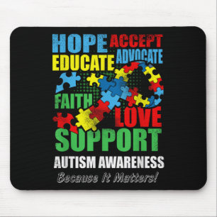 Mousepad Esperança amor Fé Autismo Sensibilização Mulheres