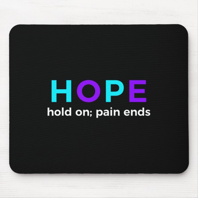 Mousepad Esperança: Dor Termina Prevenção Suicida Awarene (Frente)