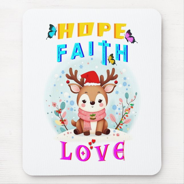 Mousepad Esperança Fé Amor (Frente)
