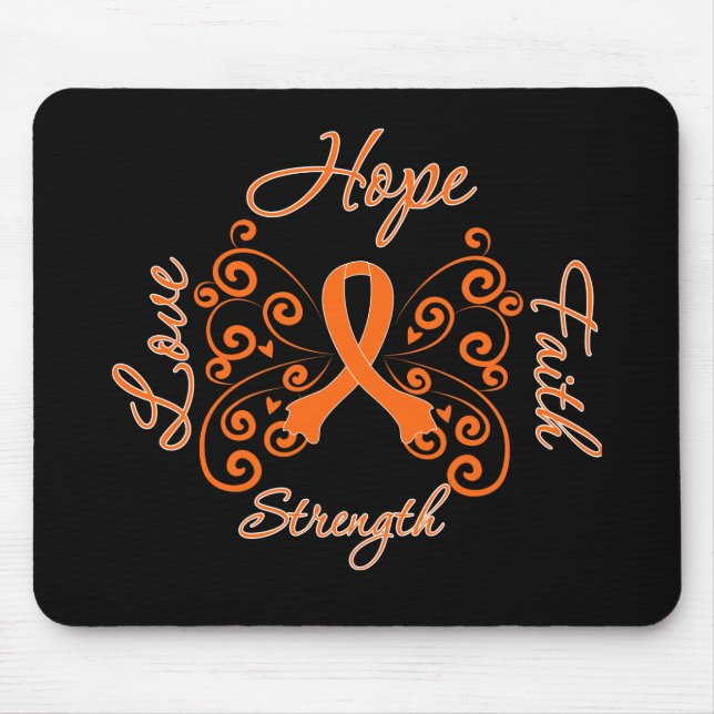 Mousepad Esperança Fé Amor Força Leucemia (Frente)