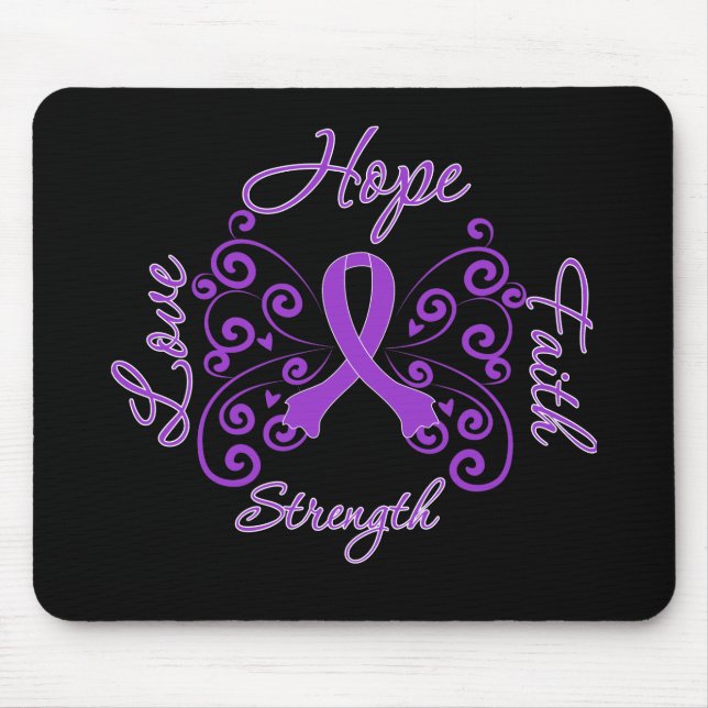 Mousepad Esperança Fé Amor Força Lupus (Frente)