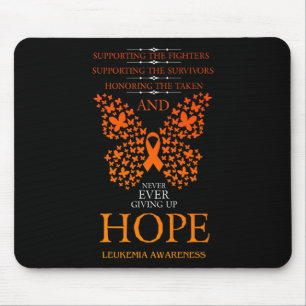 Mousepad Esperança Leucemia Consciência Laranja Fita