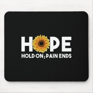 Mousepad Esperança masculina se apega à dor termina girasso