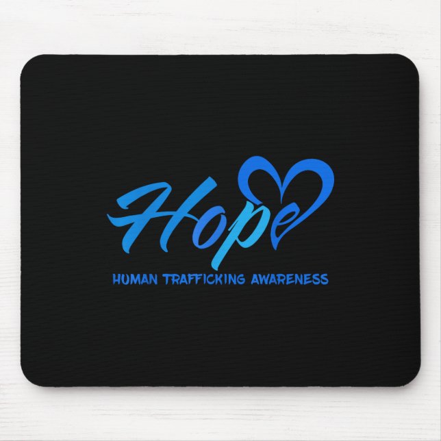 Mousepad Esperança para acabar com o tráfico de seres human (Frente)