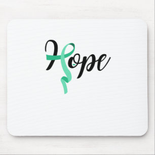 Mousepad Esperança pela saúde mental - Fita Verde sobre saú