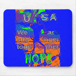 Mousepad Esperança Psicodélica dos Estados Unidos: Arte da 