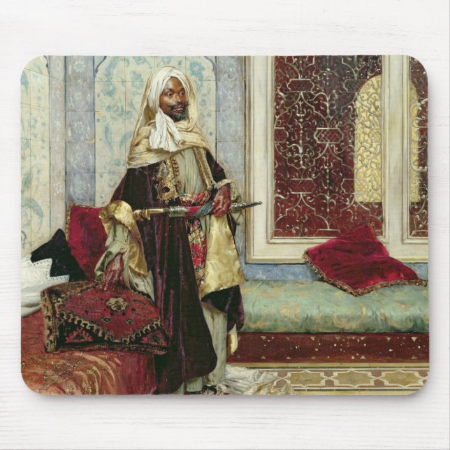 Mousepad Esperando uma audiência (óleo no painel) (Frente)