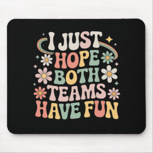 Mousepad Espero que as duas equipes se divirtam Retro Socce