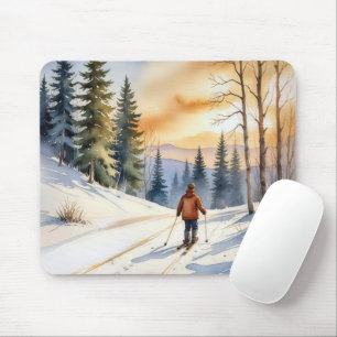 Mousepad Espião Cruzado Na Floresta De Inverno
