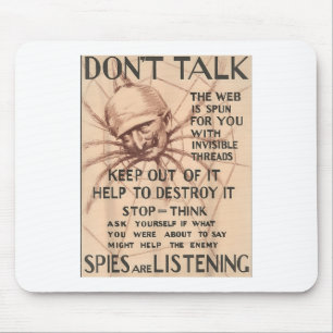 Mousepad Espião de aranha da Poster da Primeira Guerra Mund