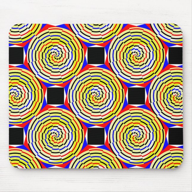 Mousepad Espirais amarelos de Kenneth Yoncich (Frente)