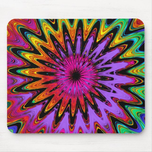 Mousepad espiral abstrato moderno (Frente)