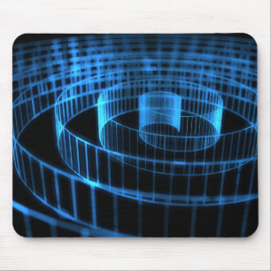 Mousepad Espiral azul