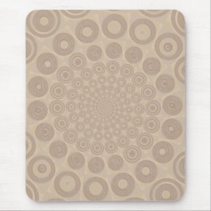 Mousepad espiral bege macio