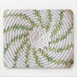 Mousepad - Espiral Branco e Verde