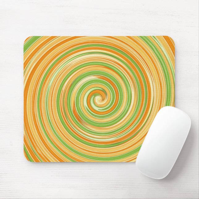 Mousepad Espiral de coloridos de citros divertidos (Com mouse)