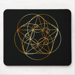 Mousepad Espiral de Fibonacci a geometria sagrado