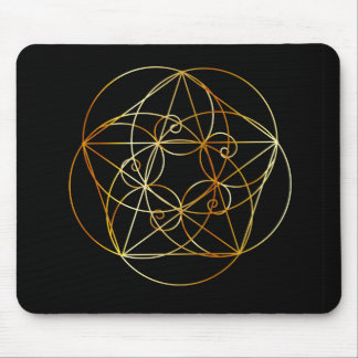 Mousepad Espiral de Fibonacci a geometria sagrado