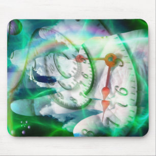 Mousepad Espiral do tempo na mão humana