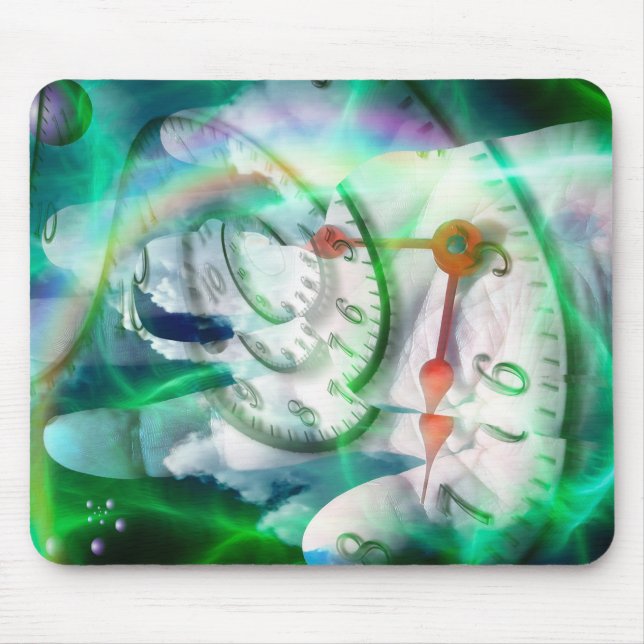 Mousepad Espiral do tempo na mão humana (Frente)