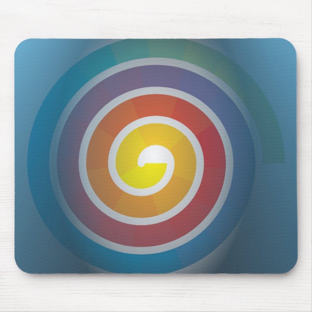 MOUSEPAD ESPIRAL EM FUNDO AZUL (Frente)