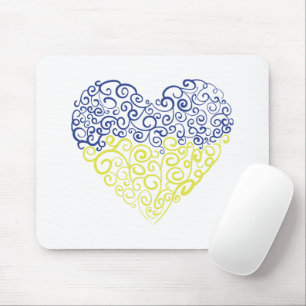 Mousepad Espiral espirra mehandi coração cores da bandeira