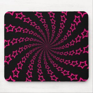Mousepad Espiral Estrela: Rosa e Preto: Bloco de Módulos P