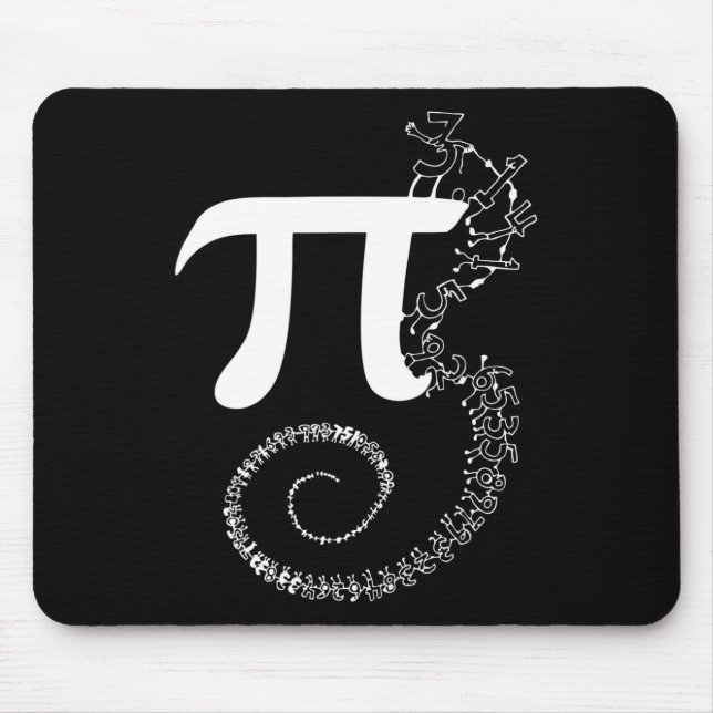 Mousepad Espiral Pi Math Funny Pi Dia 3.14 Equação Matemáti (Frente)