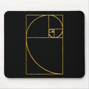Mousepad Espiral sagrado de Fibonacci da relação dourada