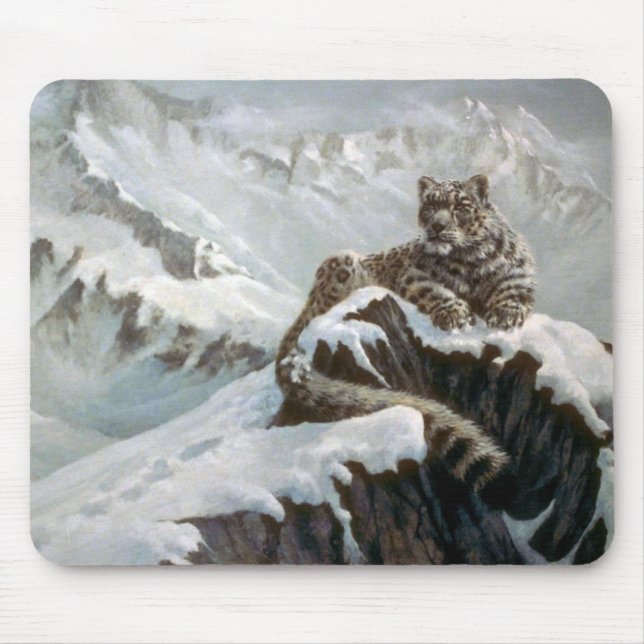 Mousepad Espírito das montanhas, leopardo de neve (Frente)
