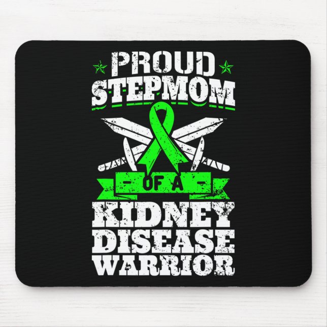 Mousepad Espírito De Um Guerreiro Da Doença Renal Awarenes  (Frente)