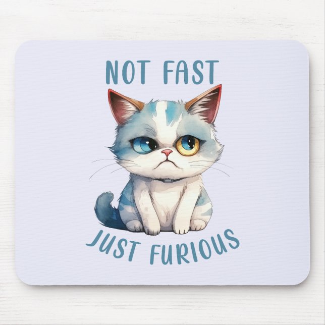 Mousepad Espírito Felino da Fiery - Design de Gato Irritado (Frente)
