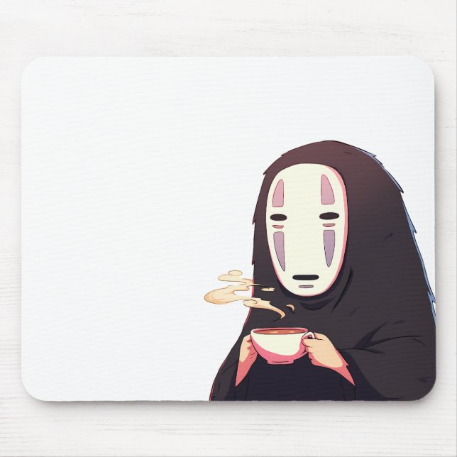 Mousepad espirituoso - chá de bebendo de anime de máscara (Frente)