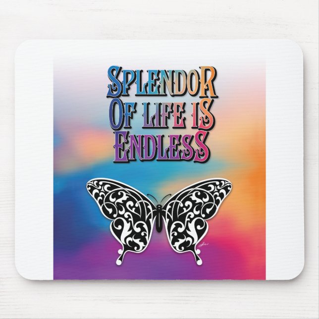 Mousepad Esplendor da Vida com Borboleta (Frente)